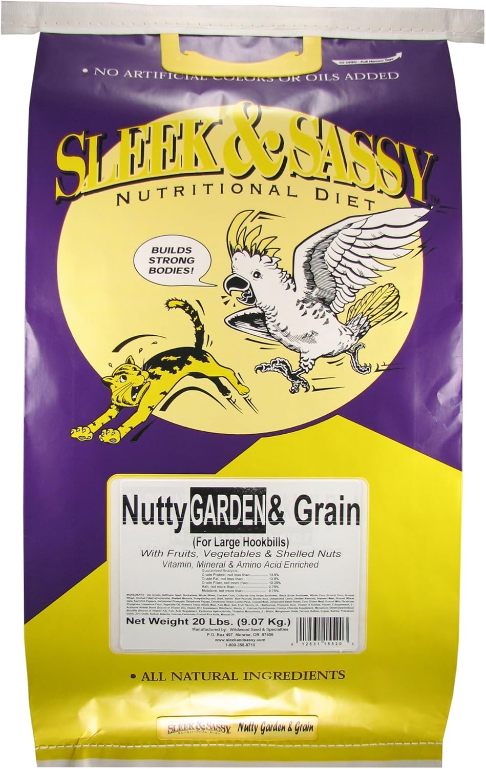 SLEEK & SASSY Nutty Garden & Grain Parrot Food (20 lbs.)