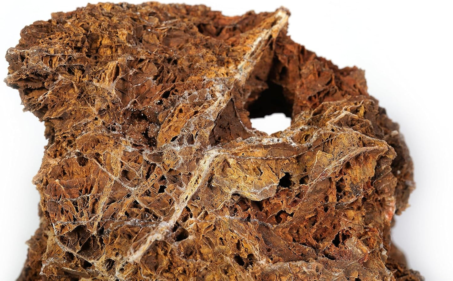 LANDEN Maple Leaves Stone Natural Rocks (18lbs, 3~9 inches,9pcs) for Aquarium, Paludarium, Terrariums, Decorative of Forest Creeks, lakesides, and Streams